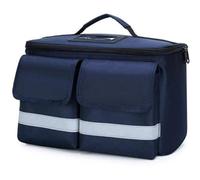 Trousse de premiers secours - Pochette médicale vide portable pour voyage, visites à domicile, soins de santé et événements d'urgence, bleu