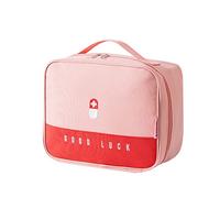 Trousse de Premiers Secours, Portable Boîte Médicale Boîte, Sac de Rangement de Médicaments, Trousse de Secours Vide pour Situations Durgence à Maison Bureau Voyage(Rose)