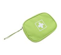 Trousse de Premiers Secours Portable Compacte en Tissu Oxford Vert | Sections Organisées, Format Léger pour Extérieur et Maison, Pochette Imperméable avec Poignée