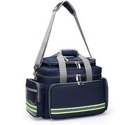 Trousse de premiers secours professionnelle avec séparateurs intérieurs amovibles pour soins médicaux d'urgence et santé à domicile, bleu