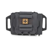 Trousse de Premiers Secours Tactique à Déploiement Rapide Système IFAK Deux Pièces avec Pochette Médicale MOLLE Sac de Survie d'Urgence Professionnel pour Voyages et Randonnée en Plein Air(Gray)