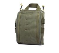 Trousse de Premiers Secours Tactique Molle 1000d, Sac D'Accessoires Médicaux, pour La Chasse Randonnée Survie Modulaire(Green)