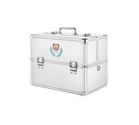 Trousse de premiers secours, Trousse de premiers secours Boîte à médicaments domicile Médecine(Silver,L)
