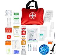 Trousse de Premiers Soins L - Assemblée en France, Boîte d'Urgence Complète pour Voiture, Voyage, Travail, Maison, Sport et Loisirs - Trousse de Secours Complète