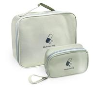 Trousse De Premiers Soins Portable Gris 2 Pièces, Trousse Médicale Pour La Maison, Trousse De Premiers Soins Imperméable, Trousse De Premiers Soins De Montagne, Convient Pour Voyage