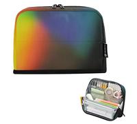 Trousse de rangement à crayons colorée dégradé flou abstrait grande trousse à crayons avec fermeture éclair pour garçons, adolescents, filles, papeterie, fournitures pour la rentrée scolaire