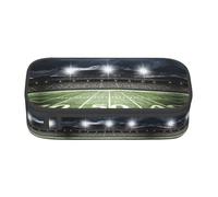 Trousse de rangement avec fermeture éclair pour garçons et filles Motif stade de football Satdium Field Light Night, Noir , Taille unique, Valise