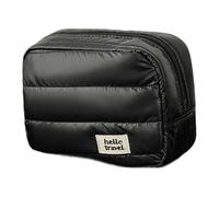 Trousse de rangement de maquillage portable de grande capacité pour femme - Support de toilette de voyage robuste et étanche en polyester - Trousse de maquillage pour usage quotidien, E, Taille unique