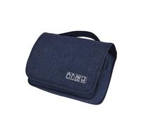 Trousse de rangement de maquillage pour hommes et femmes, sac de rangement pour articles de toilette en tissu Oxford, sac de voyage, trousse de toilette, trousse de toilette à suspendre, B Style Bleu