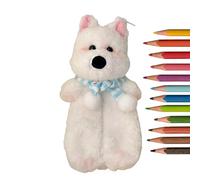Trousse de rangement de papeterie de grande capacité | Trousse en peluche | Pour garçons, filles, étudiants, classe universitaire, règle journalière, marque-page, notes adhésives, Western Highlands