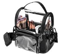 Trousse de rangement portable pour fournitures artistiques, trousse de maquillage transparente pour étudiants et artistes, grand rangement en PVC pour fournitures, design étanche