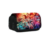 Trousse de rangement pour matériel artistique - Trousse Stranger Things grande capacité, double compartiment, pour fournitures sco