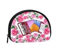 Trousse de Rangement pour Serviettes hygiéniques, Motif Aquarelle, Motif Fleur accordéon, Rose, Petite Trousse de Maquillage, Porte-Monnaie pour Femme