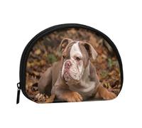 Trousse de Rangement pour Serviettes hygiéniques, Motif Chiot Bouledogue américain, Porte-Monnaie pour Femme