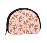 Trousse de Rangement pour Serviettes hygiéniques, Motif Corgis de Dessin animé, Porte-Monnaie pour Femme