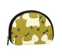 Trousse de Rangement pour Serviettes hygiéniques, Motif Silhouette de Chien, Animal des Highlands de l'Ouest, Petite Trousse de Maquillage, Porte-Monnaie pour Femme