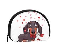 Trousse de Rangement pour Serviettes hygiéniques, Motif Teckel, Chiot, Animal, Amour flèche, Petite Trousse de Maquillage, Porte-Monnaie pour Femme