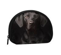 Trousse de Rangement pour Serviettes hygiéniques, Petit Format, Motif Labrador Noir adopté par Un Curieux, Porte-Monnaie pour Femme