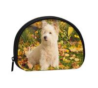 Trousse de Rangement pour Serviettes hygiéniques, Petit Format, Motif Westie, West Highland White Terrier, Automne