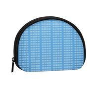 Trousse de Rangement pour Serviettes hygiéniques, Trousse de Maquillage, Porte-Monnaie pour Femme, Code Binaire Bleu