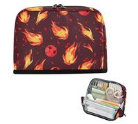 Trousse de rangement verticale de grande capacité pour étudiants, bureau, football, flammes, éclaboussures de football