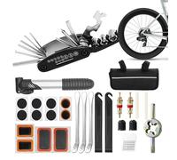 Trousse de Réparation pour Vélo | Pack d'Outils Étanche Fixation | Ensemble d'Outils de Vélo Portable 20 Pièces | Pour Cyclistes Débutants Camping Voyage Entretien de la Chaîne