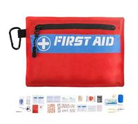 Trousse de Secours, 22,5 X 16 cm Trousse Premier Secours, Mini Trousse de Secours, Trousse de secours Randonnée pour Randonnée, Tourisme Sac à Dos, Cyclisme, Voiture, Voyages Rouge