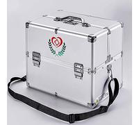 trousse de secours, Mallette à médicaments d'urgence portable à double ouverture, boîte de premiers secours verrouillable multi-plateau améliorée, avec poignée/bandoulière for lieu de travail de voyag