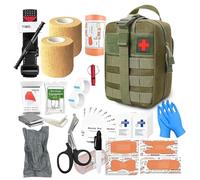 Trousse de Secours Militaire, 19 Variantes, 61 Pièces Trousse de Premiers Secours, First Aid Kit Outdoor pour Voiture Maison Lieu de Travail Voyage Camping Randonnée Et Sports En Plein Air