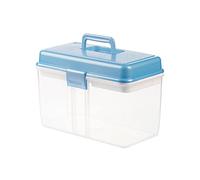 trousse de secours， Trousse de premiers secours Boîte médicale Boîte de premiers secours en plastique transparent Boîte de conteneur Boîte de rangement portable Boîte de premiers secours familiale 13,