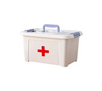 trousse de secours， Trousse de premiers secours Boîte médicale portable double couche Boîte de premiers secours domestique Boîte à médicaments Boîte de rangement Boîte à médicaments Boîte de rangement
