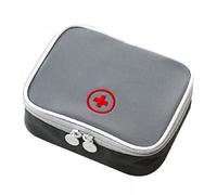Trousse de Secours Voyage Petit Mini, Étanche Sac de Médecine Portable, Vider Trousse Pharmacie pour Charger Les Pilules, Médicament, Pansement 13x10x4cm-Gris