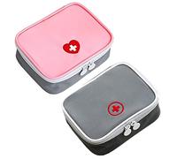 Trousse de Secours Voyage Petit Trousse d'urgence Médical Imperméable Sac Trousse de Premier Secours Vide Sac de Médecine,pour la Voiture,les Randonnées,Sport,Voyages,Kit d'Urgence et de Survie 2 PCS