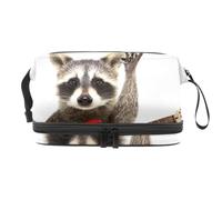 Trousse de toilette à bascule avec guitare double couche pour femmes et filles, trousse de toilette de voyage, trousse de maquillage pratique avec compartiment à brosse, multicolore, 27x15x14