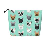 Trousse de toilette à motif bouledogue français, convient pour les voyages d'affaires et un usage quotidien.