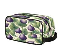 Trousse de toilette à motif de feuilles de figuier pour homme et femme, trousse de maquillage avec poignée, trousse de rasage de voyage, trousse de toilette étanche et portable pour salle de sport