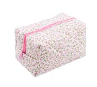 Trousse de Toilette à Motif Floral, Sac à Main Avec Fermeture Éclair, Rangement de Grande Capacité pour Produits de Soins de la Peau et Voyage (Rose)
