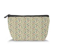 Trousse de toilette à motif irlandais, trousse de voyage, nœud d'amour celtique, symbole de fortune, trousse de maquillage de voyage pour accessoires, bleu et blanc (trézoïde), Multicolore 19, Taille
