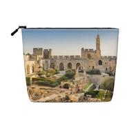 Trousse de toilette à motif Israel at The Tower of David, convient pour les voyages d'affaires et un usage quotidien.