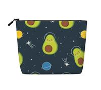 Trousse de toilette à motif poisson mignon pour femme, trousse de toilette à une couche, adaptée pour le rangement quotidien, les voyages et les voyages d'affaires., Mignon avocat dessin animé espace