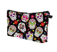 Trousse de Toilette à Motif Tête de Mort Étanche | Léger, Facile à Porter, Usage Voyage et Rangement Maquillage, pour Femmes, Format Pratique
