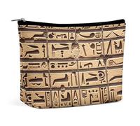Trousse de Toilette à Motifs hiéroglyphiques égyptiens avec Fermeture éclai