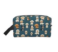 Trousse de toilette à suspendre avec imprimé chien terrier mignon pour homme et femme, trousse de toilette de voyage, trousse de toilette à suspendre pour accessoires de voyage