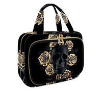 Trousse de toilette à suspendre pour femme, motif feuilles de lame, trousse de maquillage de voyage, trousse de toilette pour accessoires essentiels de voyage, Multicolore 4., M, Trousse de toilette