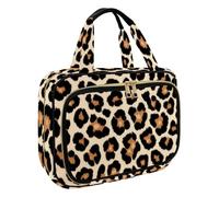 Trousse de toilette à suspendre pour femme, trousse de maquillage de voyage motif léopard Kiss pour accessoires essentiels de voyage, Multicolore 11., M, Trousse de toilette
