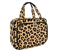 Trousse de toilette à suspendre pour femme, trousse de maquillage de voyage motif léopard Kiss pour accessoires essentiels de voyage, Multicolore 13., M, Trousse de toilette