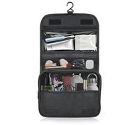 Trousse de Toilette à Suspendre pour Voyage - Plusieurs Compartiments et Poches en Filet - Pour Hommes et Femmes, Noir