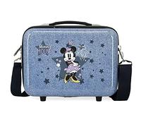 Trousse de Toilette Adaptable Style Disney Minnie avec Bandoulière Bleue 29x21x15 cms ABS Rigide 9.14L 0.6 kgs