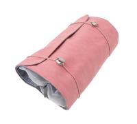 Trousse de Toilette Amovible 4-en-1 en PU Rose, Grand Format | Pliable et Portable, Bandoulière Réglable, Rangement Suffisant pour Salle de Bain et Voyage