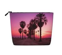 Trousse de toilette avec 4 impressions - Grande capacité - Pour femme - Pour un usage quotidien et un voyage, Noir , Taille unique